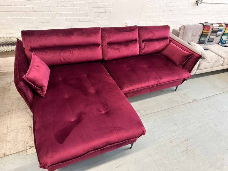 Tokyo 1 Corner Sofa Bed Left Plush Claret