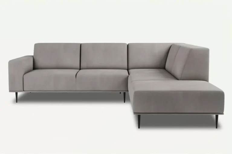 Daglas II Modern Corner Sofa Right Light Grey Letto 80