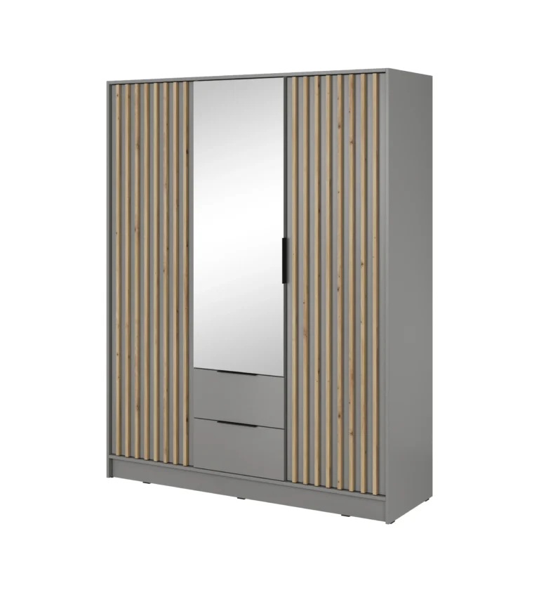 Wardrobe Nelly 3D Mirror Grey