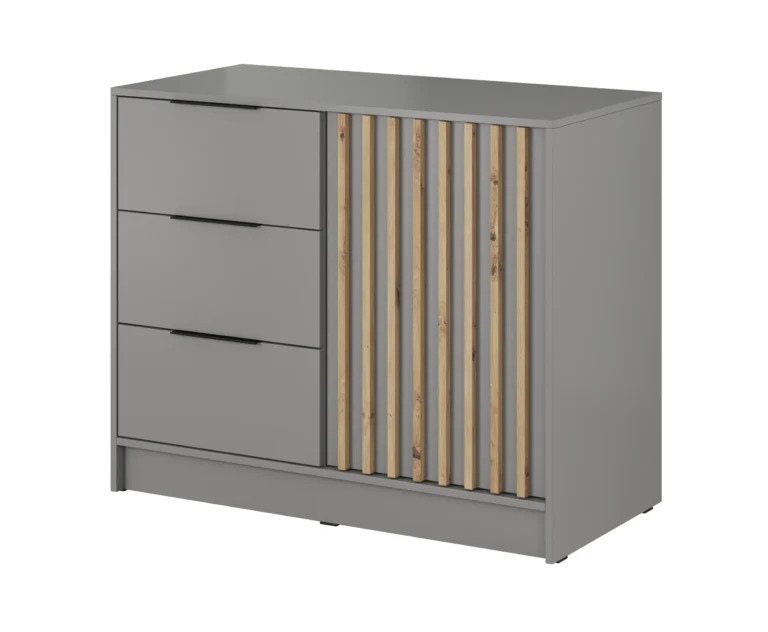 Wardrobe Nelly 2D Dresser Grey