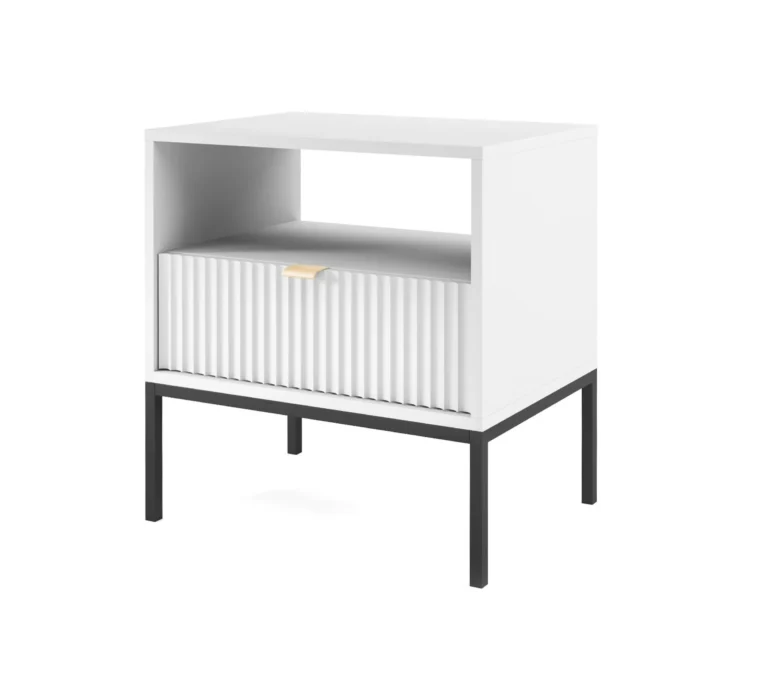 Nova Night Stand White Black frame