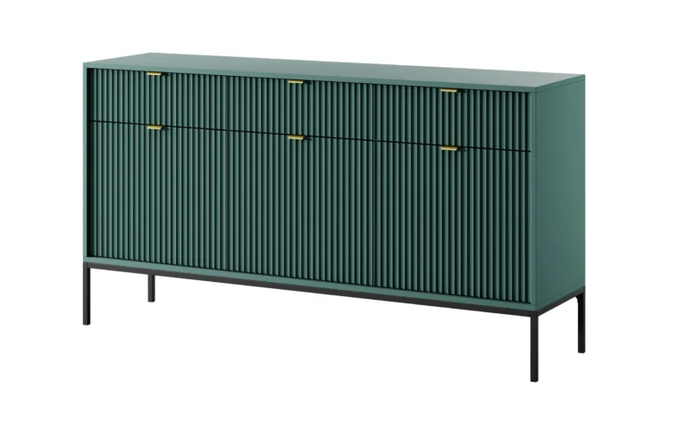 Nova Dresser 3 Labrador green Black Frame+Gold Handle