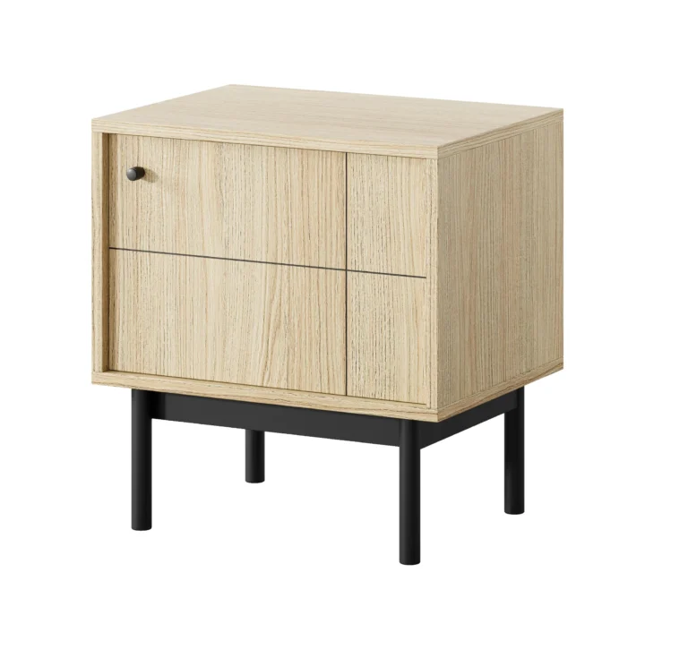 Japandi bed side table linea oak