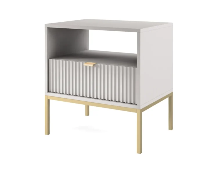 Nova night stand Grey Gold frame