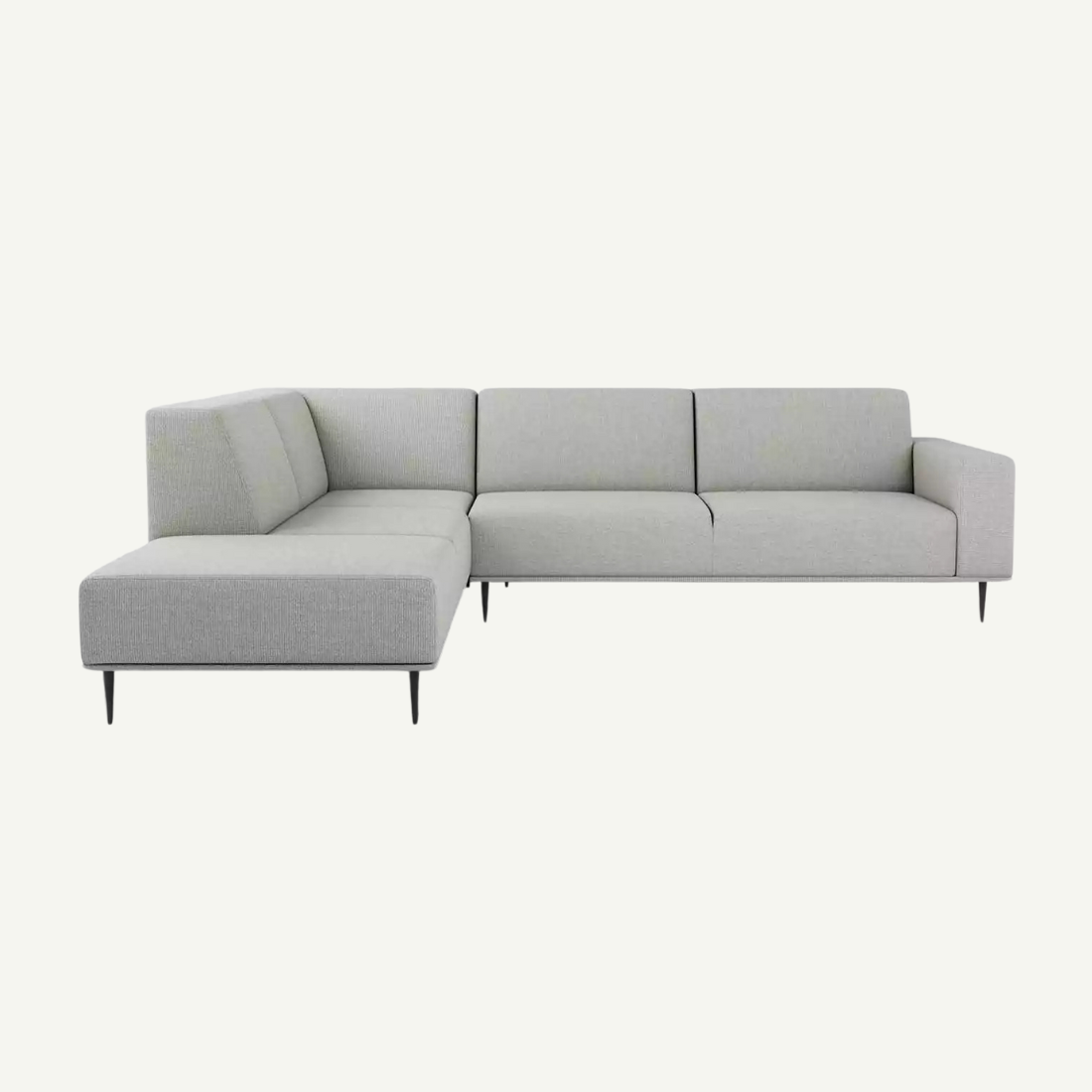 Daglas II XL Modern Corner Sofa Left White Beige Diosa 01