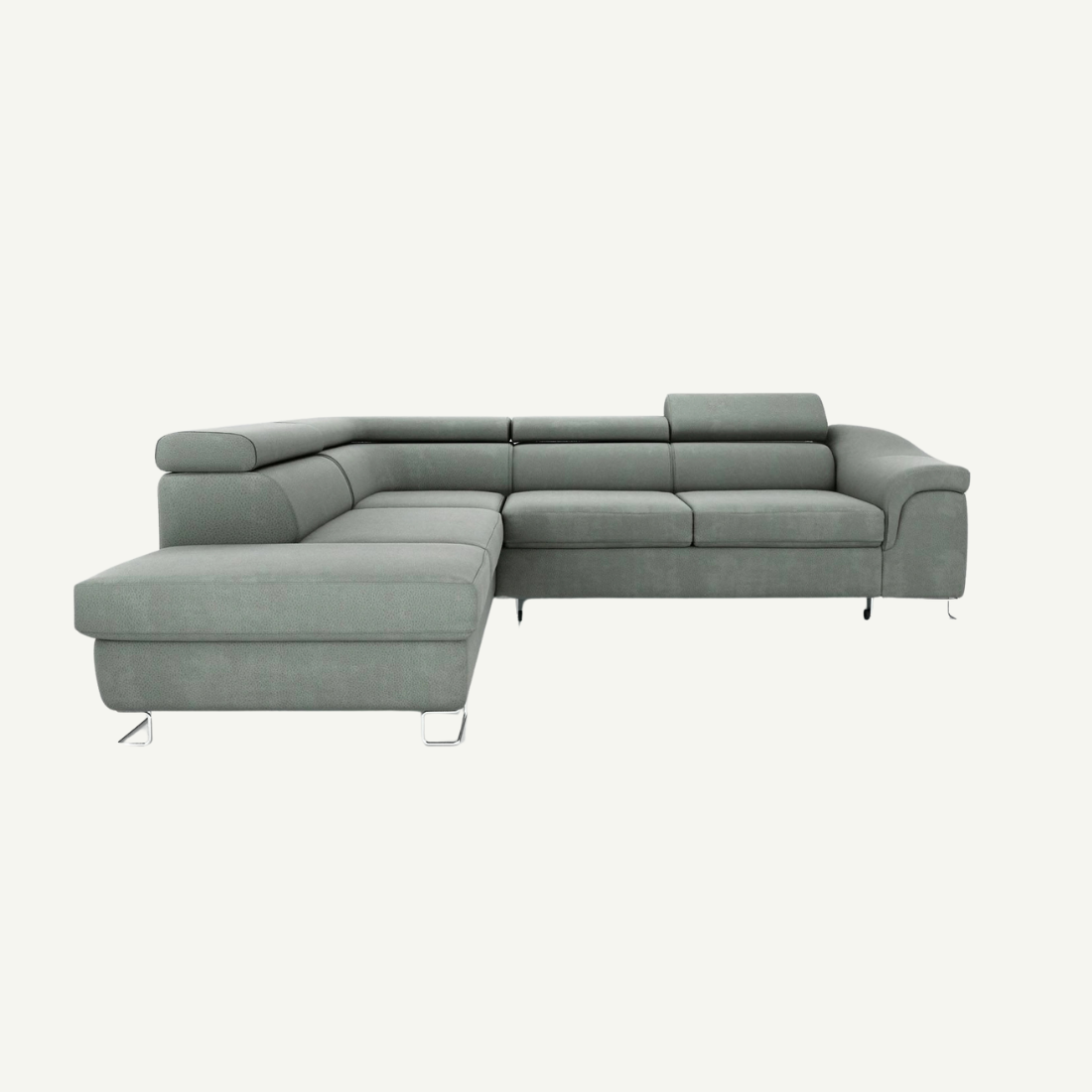 Lavos Corner Sofa Bed Left Green Solar 72