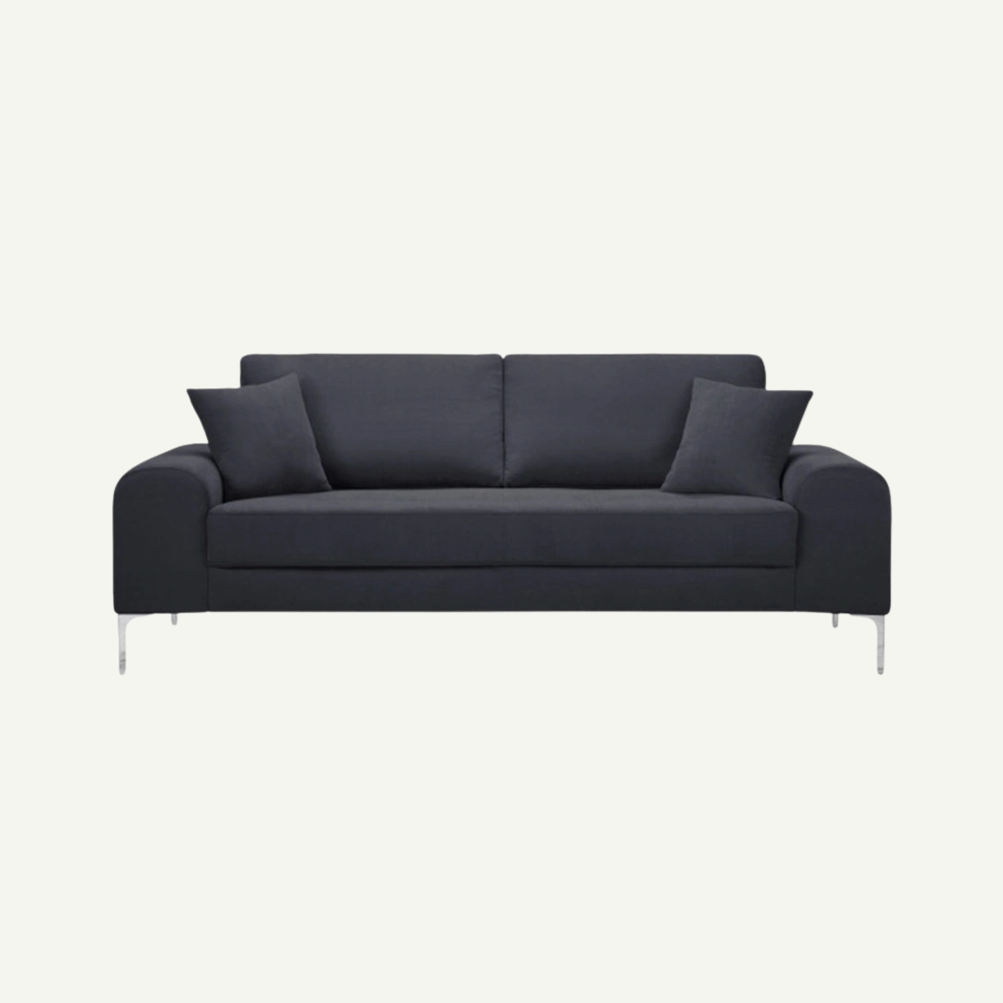 Russel 3 Seater Sofa Black Avila 25