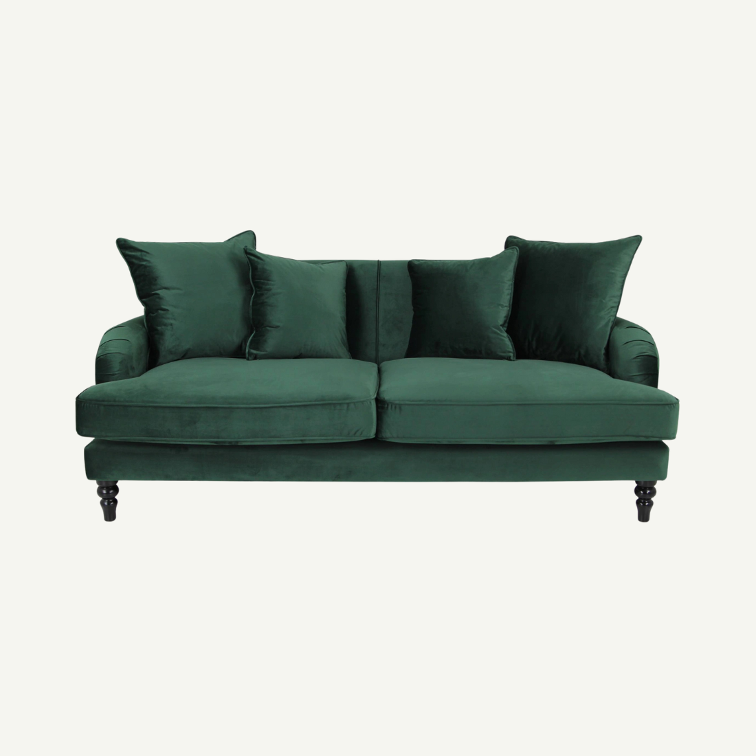 Wilbur 3 Seater Sofa Plush Bottle Green