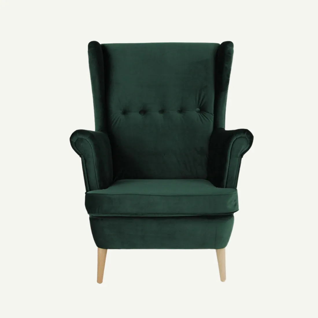 Rebeca Armchair Plush Bottle Green