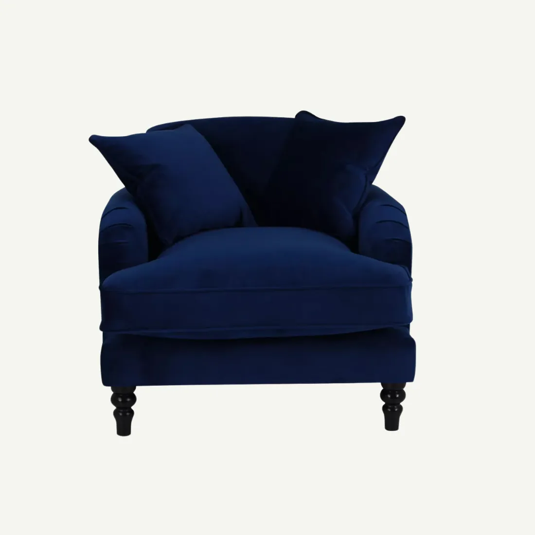 Wilbur Armchair Velluto 25 Navy Blue