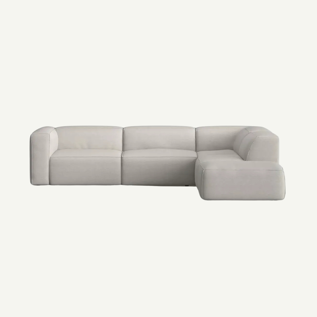 Moved XL 4 Seater Corner Chaise Sofa Right Beige Diosa 01