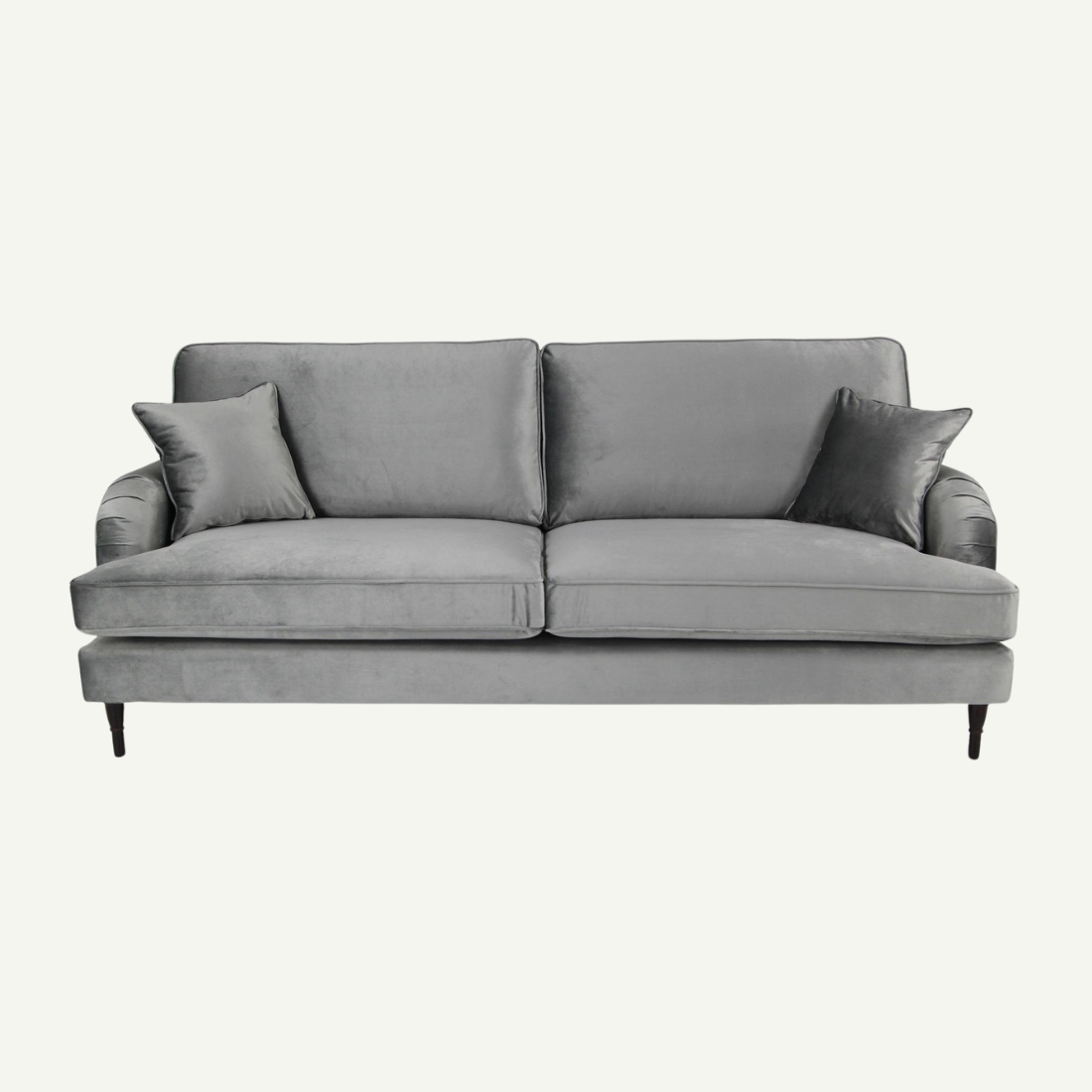 Rupert 4 Seater Sofa Velluto 18 Anthracite Grey