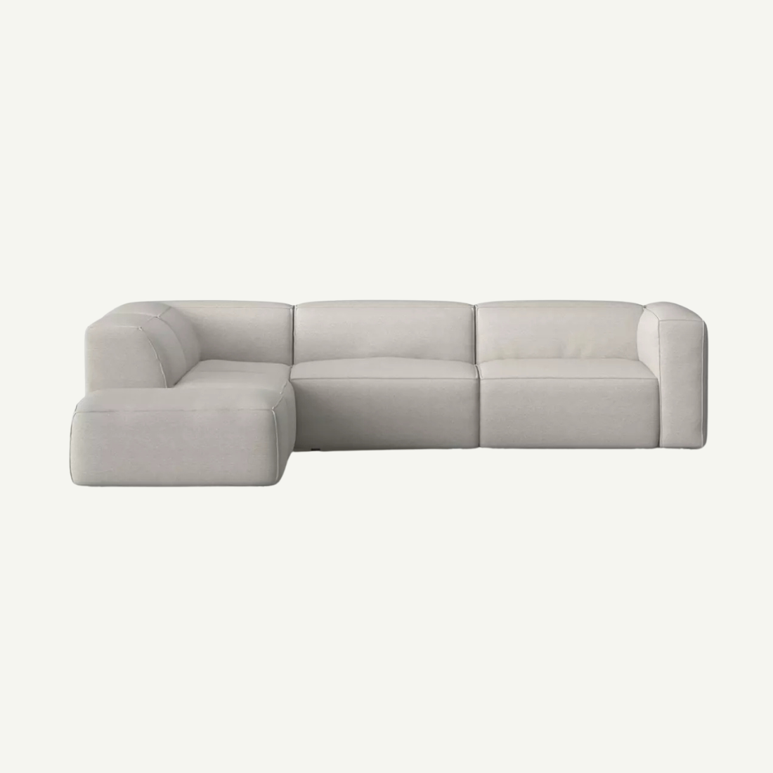 Moved XL 4 Seater Corner Chaise Sofa Left Beige Diosa 01