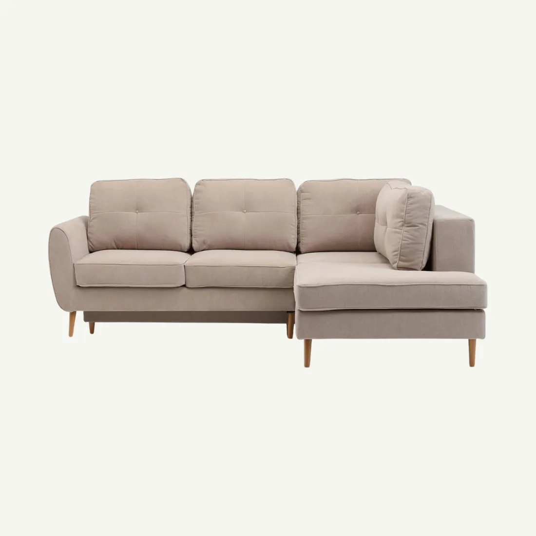 Oland Corner Sofa Bed Right Beige