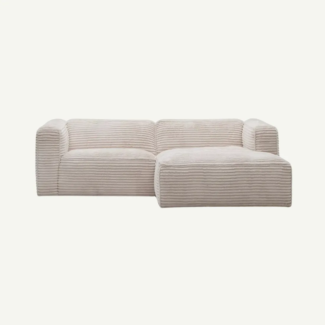 Moved II Small and Modern Corner Sofa Right Sand Beige Tilia 03