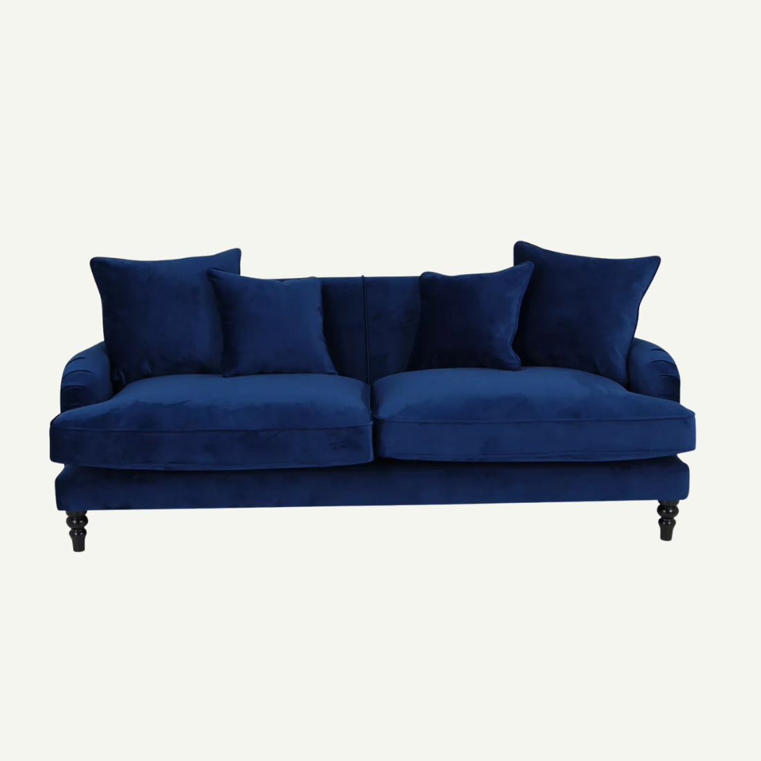 Wilbur 3 Seater Sofa Velluto 25 Navy Blue