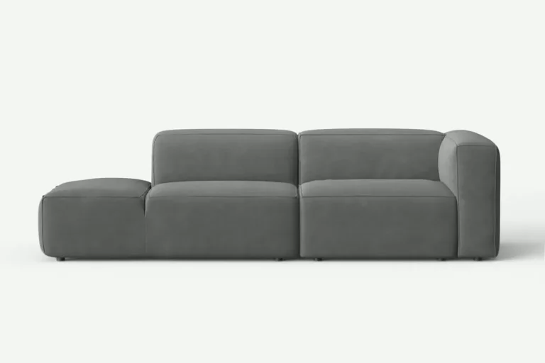 Moved XL Modern 3 Seater Sofa 1 Right Arm Rest Grey Castel 93