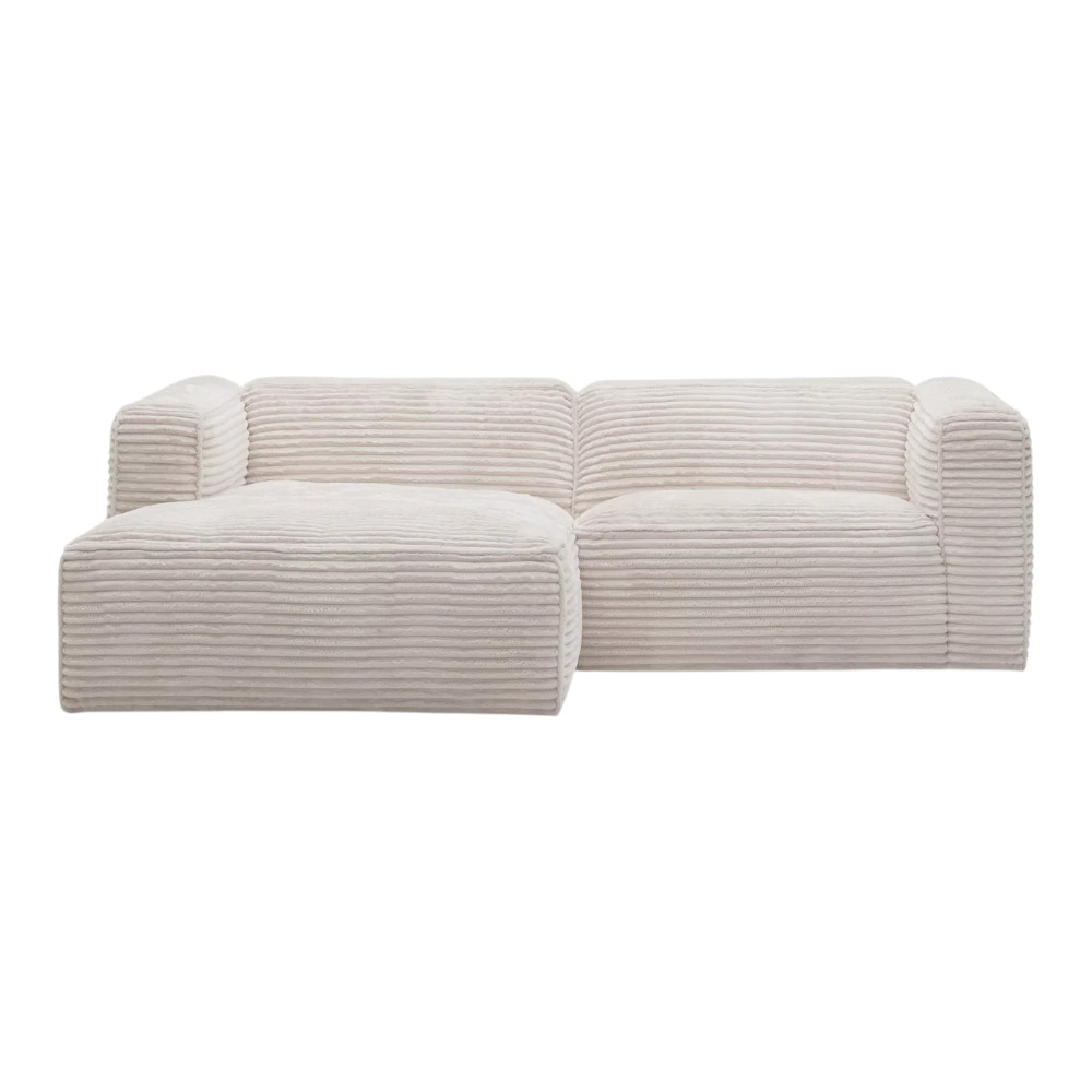 Moved II Small and Modern Corner Sofa Left White Tilia 01