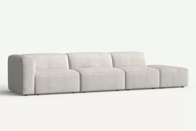Moved XL Modern 4 Seater Sofa Right Open Chaise Beige Castel 03