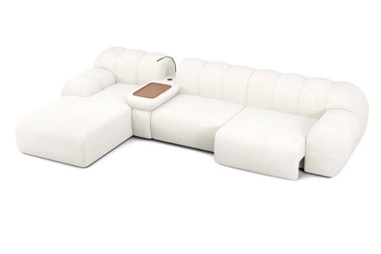 Windy 3 Seater Corner Sofa with LED Light and Built in Charger