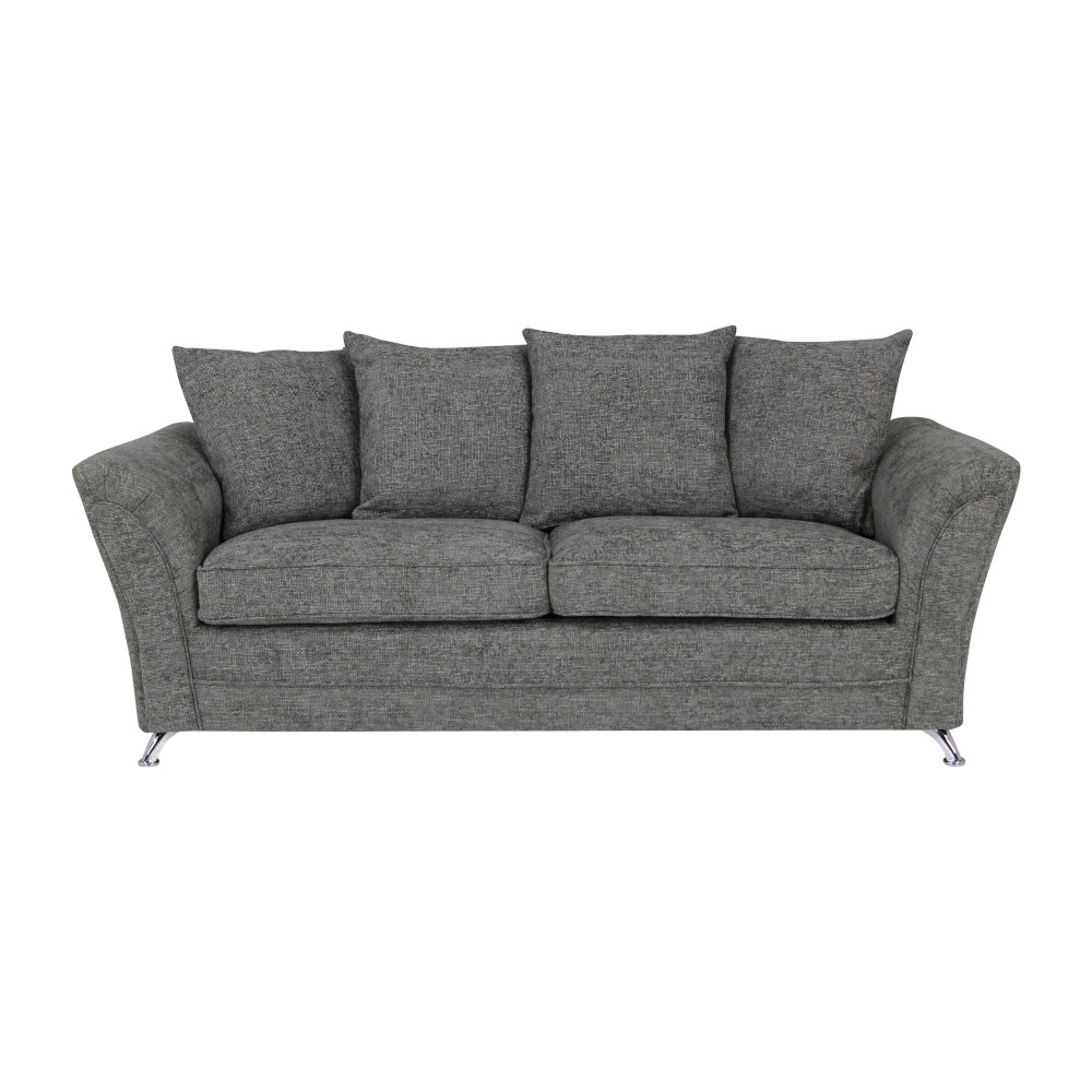 Zina 3 Seater Sofa Grey Graceland Charcoal