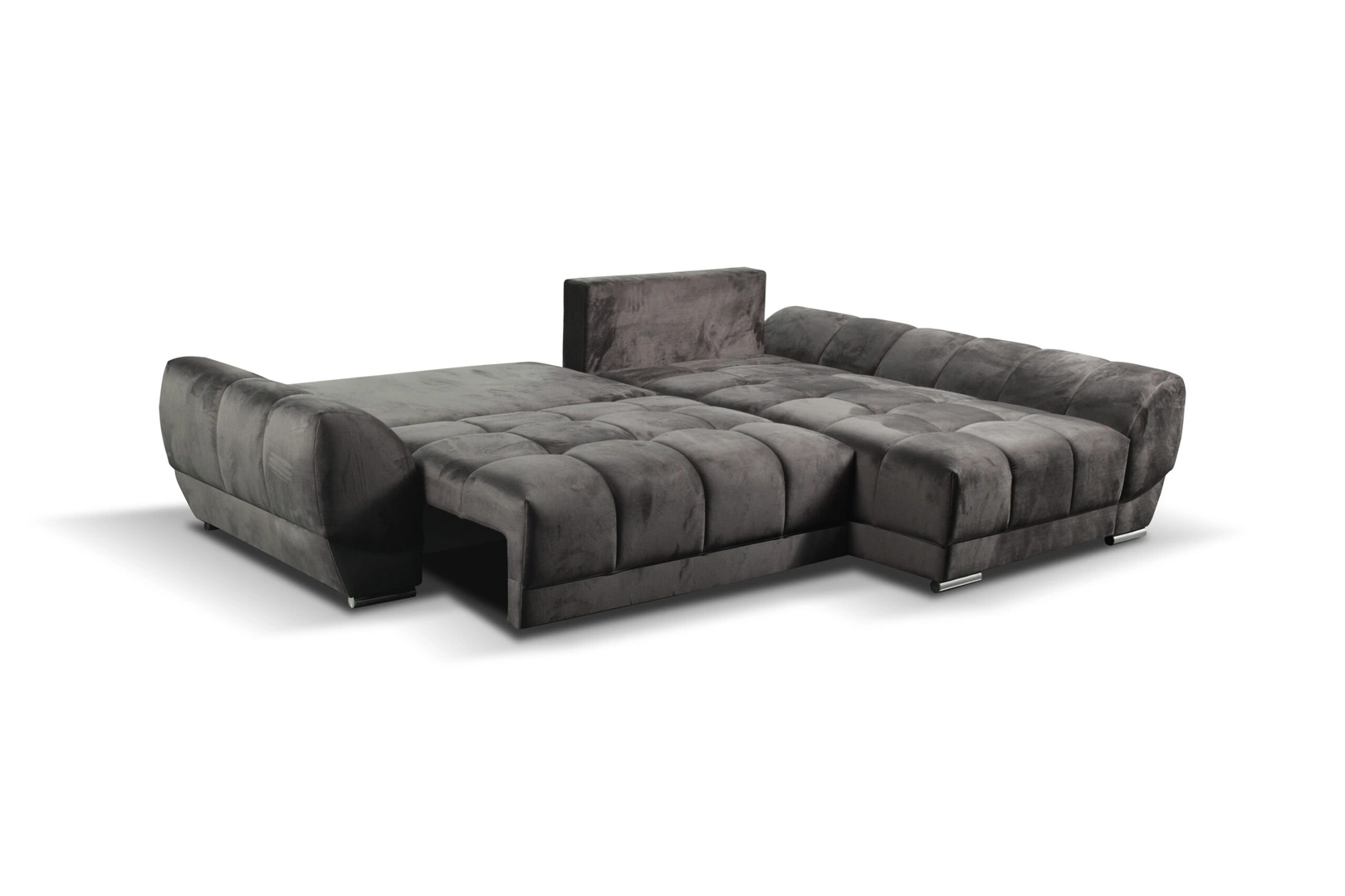 Violet Corner Sofa Bed Left Dark Grey Monolith 95