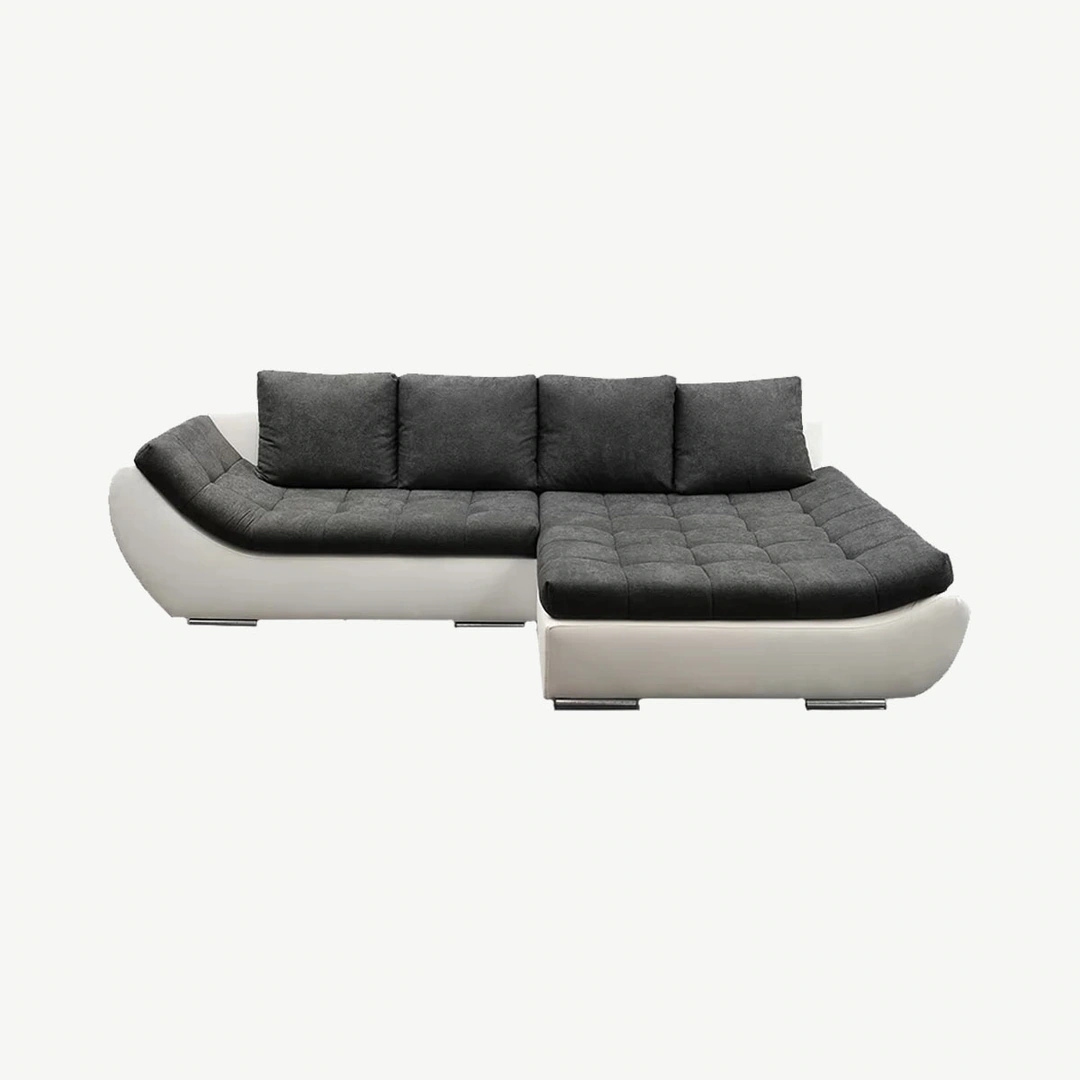 Hugo Corner Sofa Bed Right Black / Grey