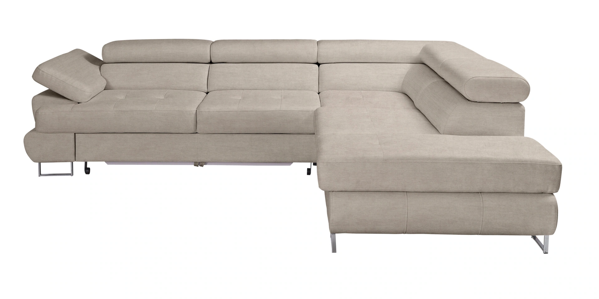 Luton Corner Sofa Bed Right Beige