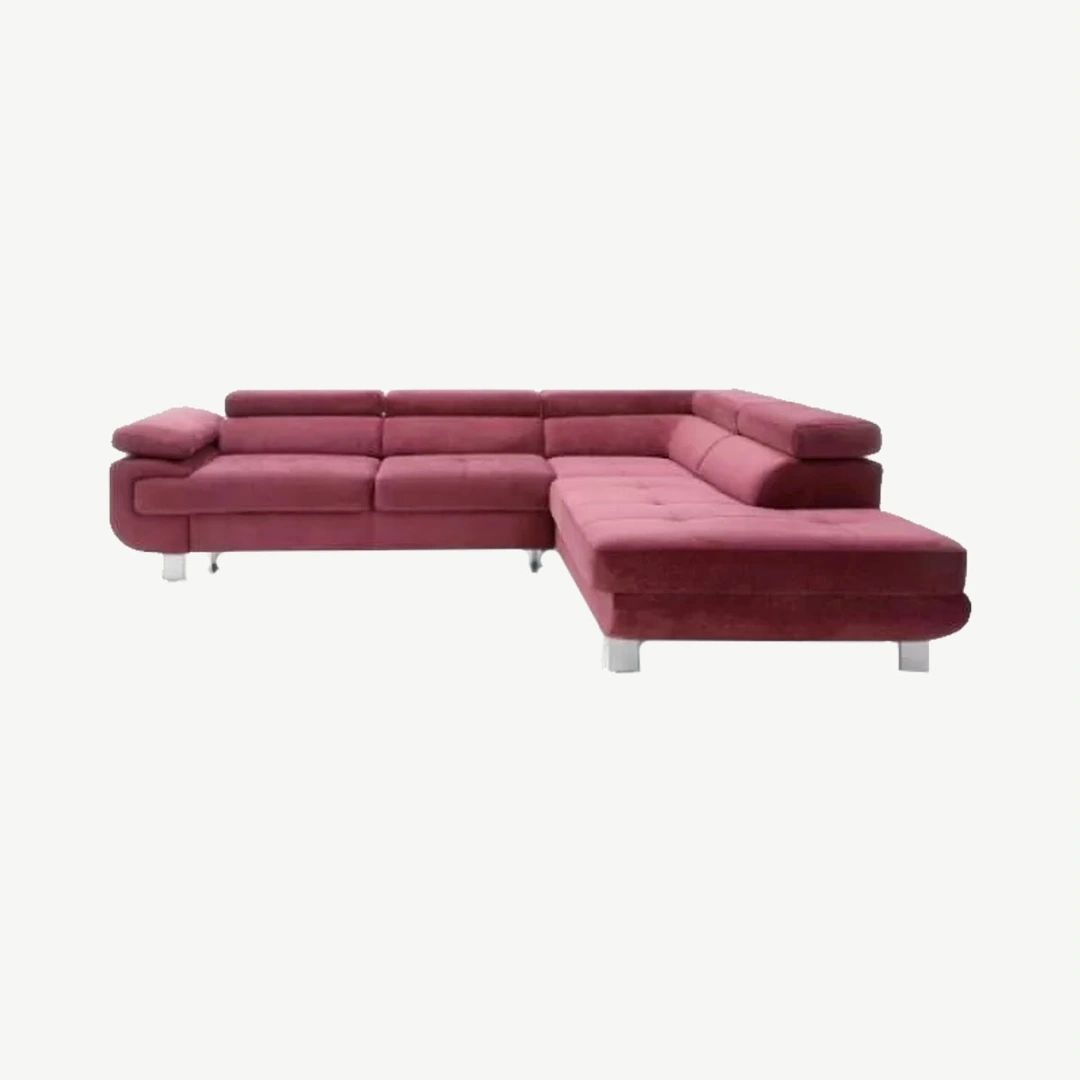 Lotos Corner Sofa Bed Right Pink Milton 09
