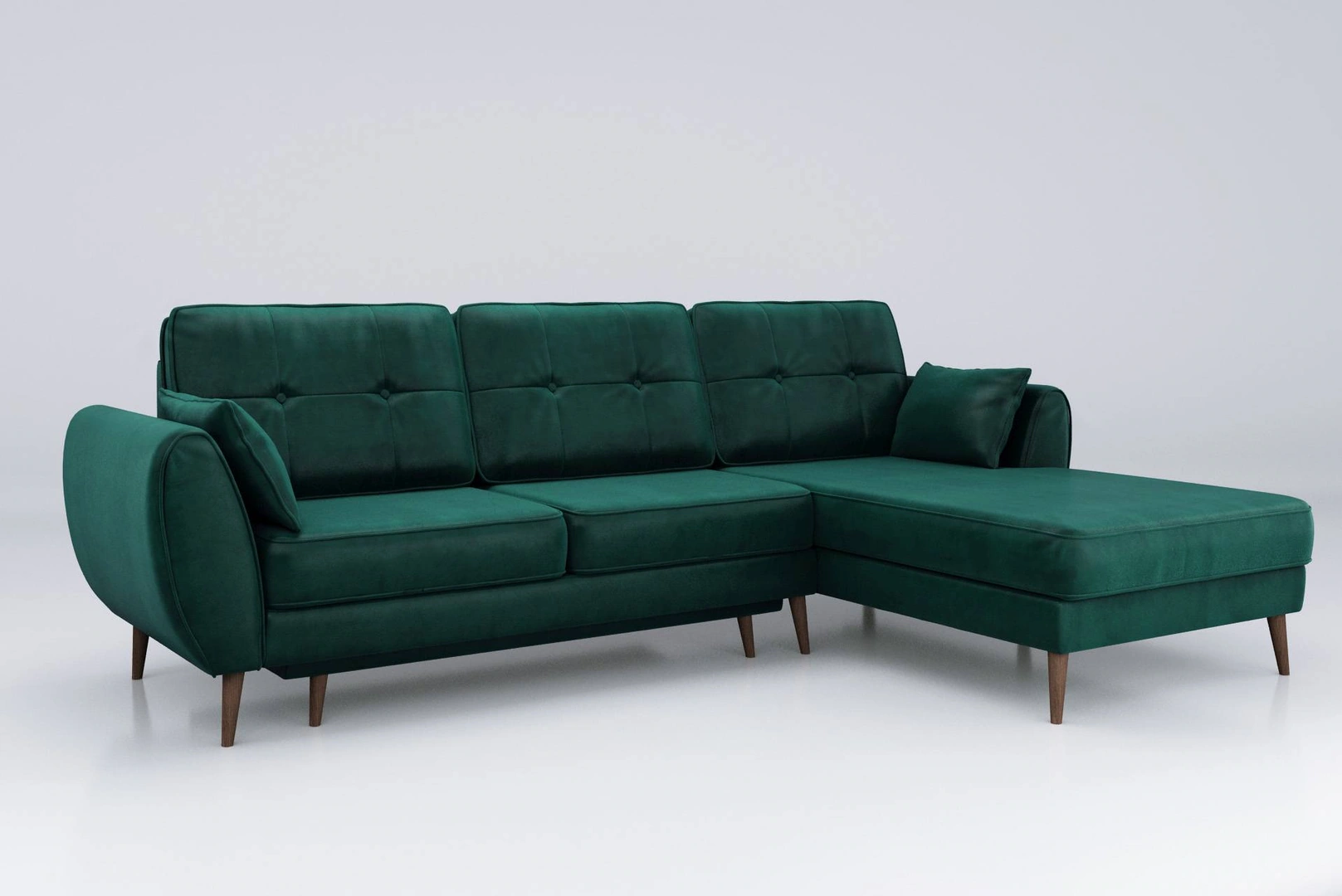 Candy Corner Sofa Bed Right Green Monolith 37