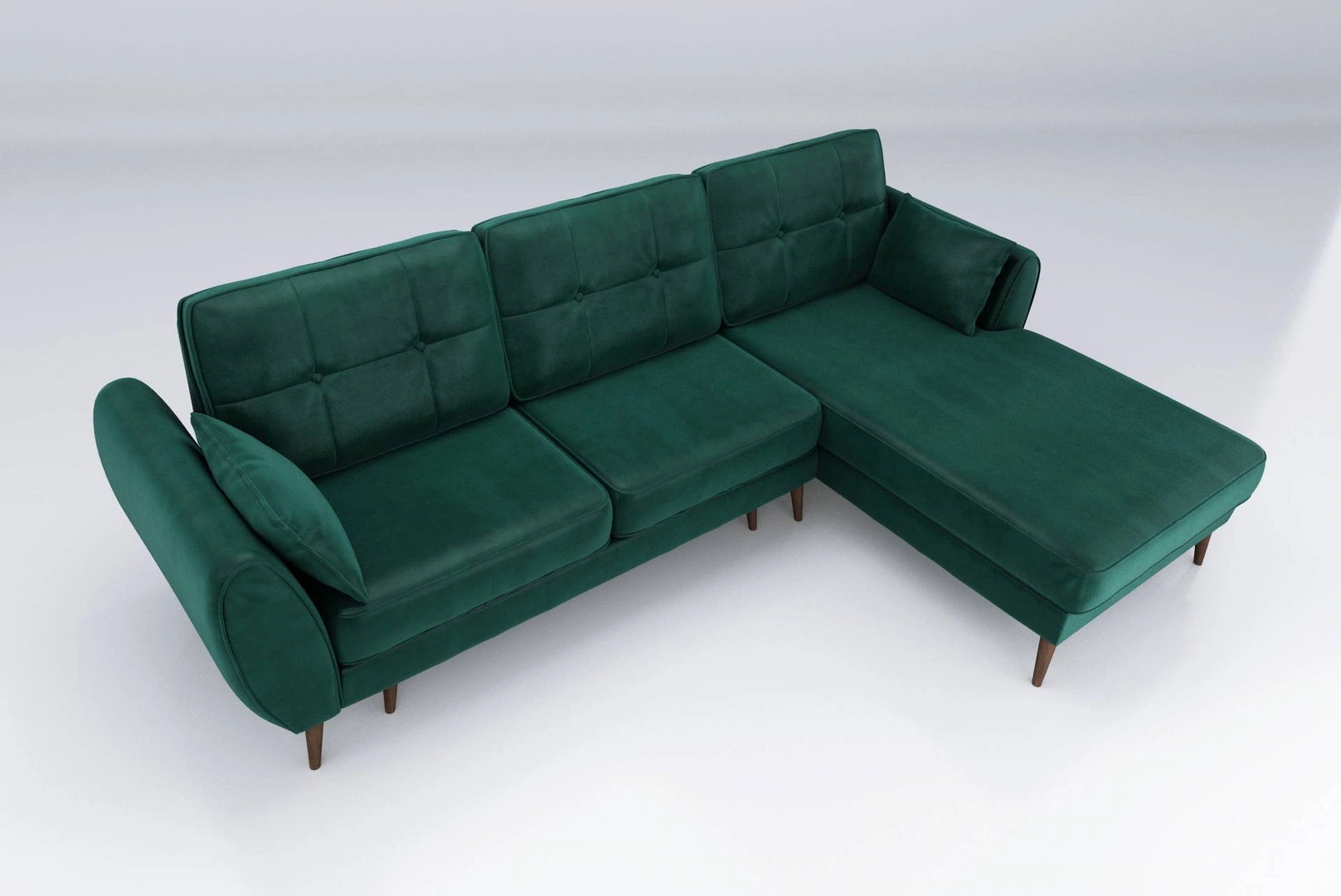 Candy Corner Sofa Bed Right Green Monolith 37