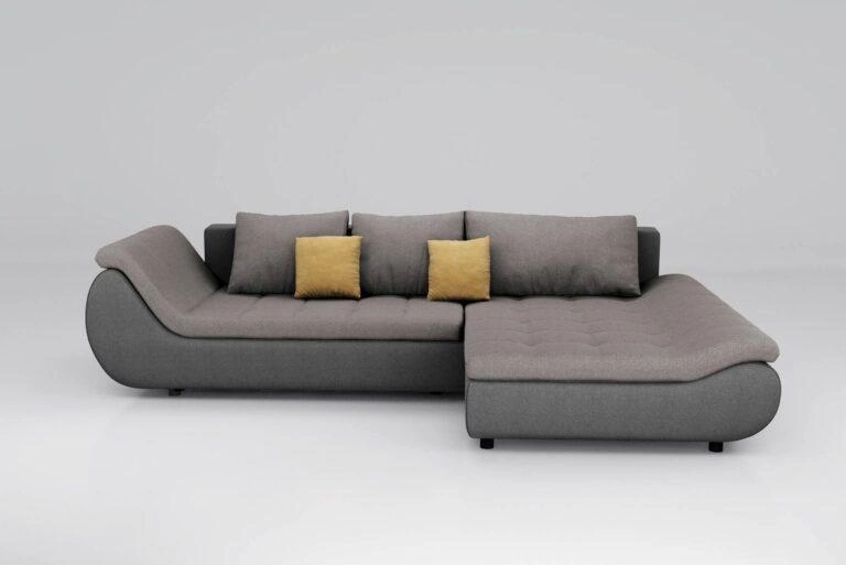 Prato Corner Sofa Bed Right Light Grey  / Grey Chivas 110 / Chivas 111