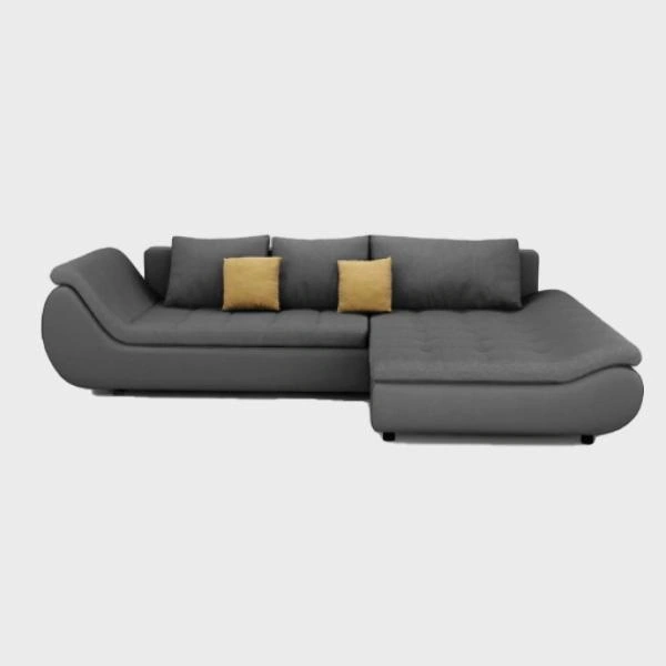 Prato Corner Sofa Bed Right Black / Grey Chivas 111 / Soft 5