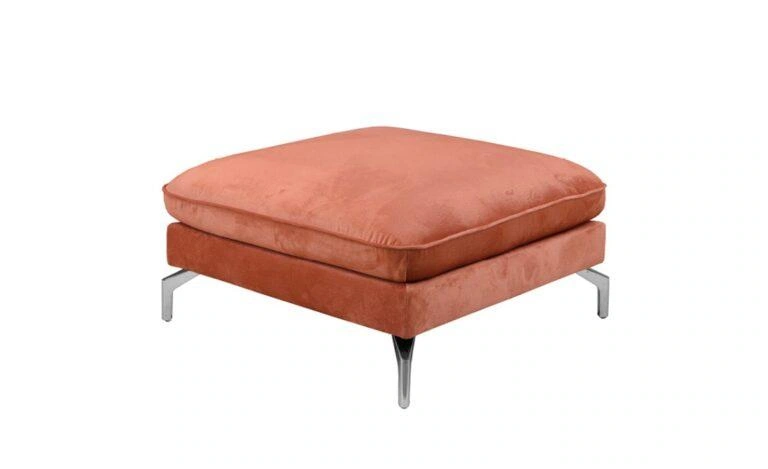Lavard Pouf Orange Velluto 33