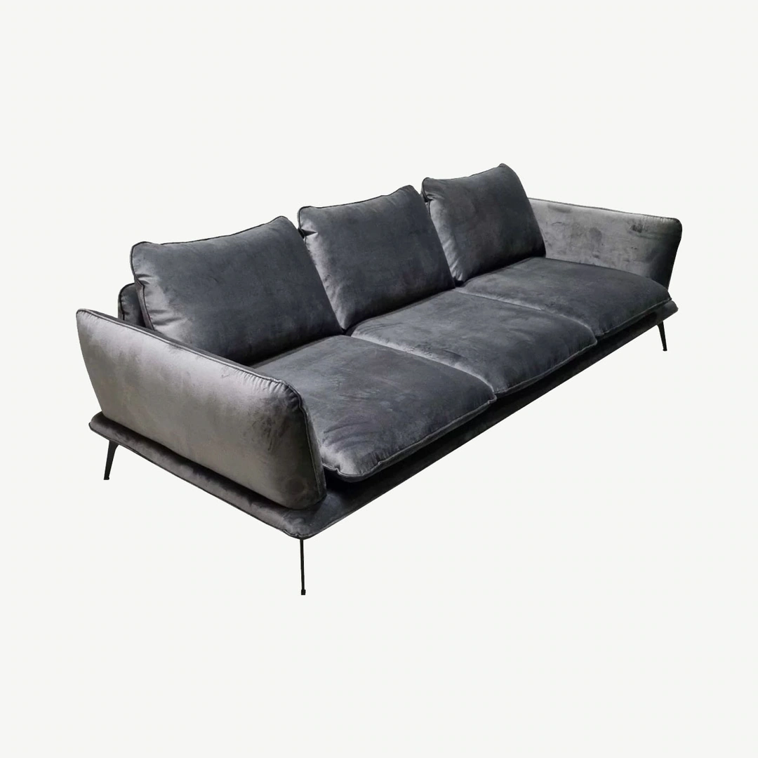 Portimao 3 Seater Sofa Graphite Velluto 19