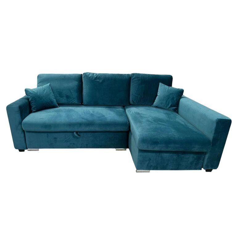 Flavio Corner Sofa Bed Right Turquoise Malia Mallard