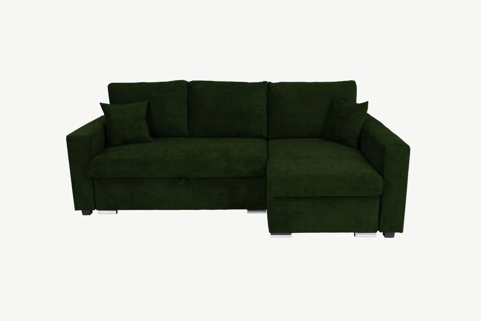 Flavio Corner Sofa Bed Right Velluto 27 Jungle Green