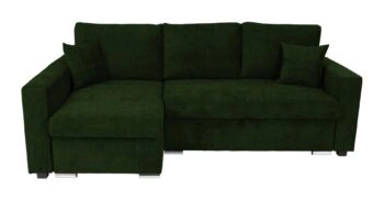 Flavio Corner Sofa Bed Velluto 27 Jungle Green