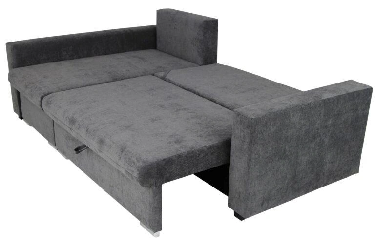 Flavio Corner Sofa Bed Dark Grey Kensington Charcoal