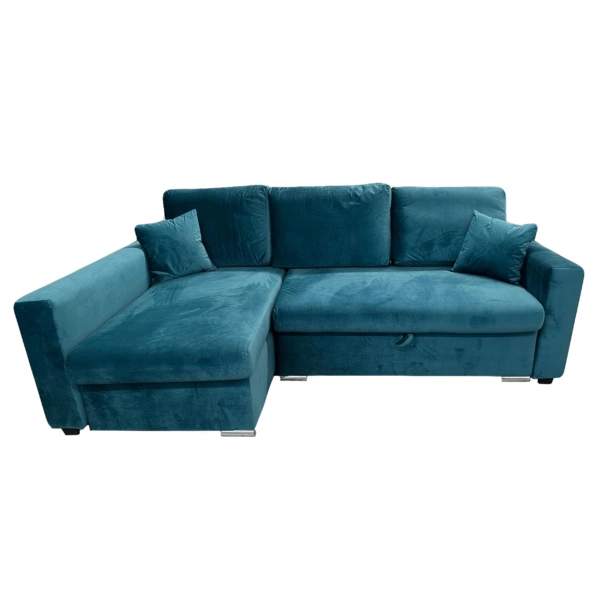 Flavio Corner Sofa Bed Left Turquoise Malia Mallard