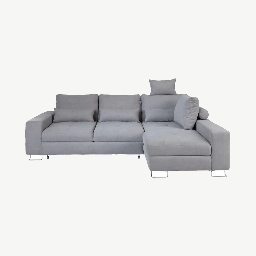 Asti Corner Sofa Bed Right Grey Monolith 84