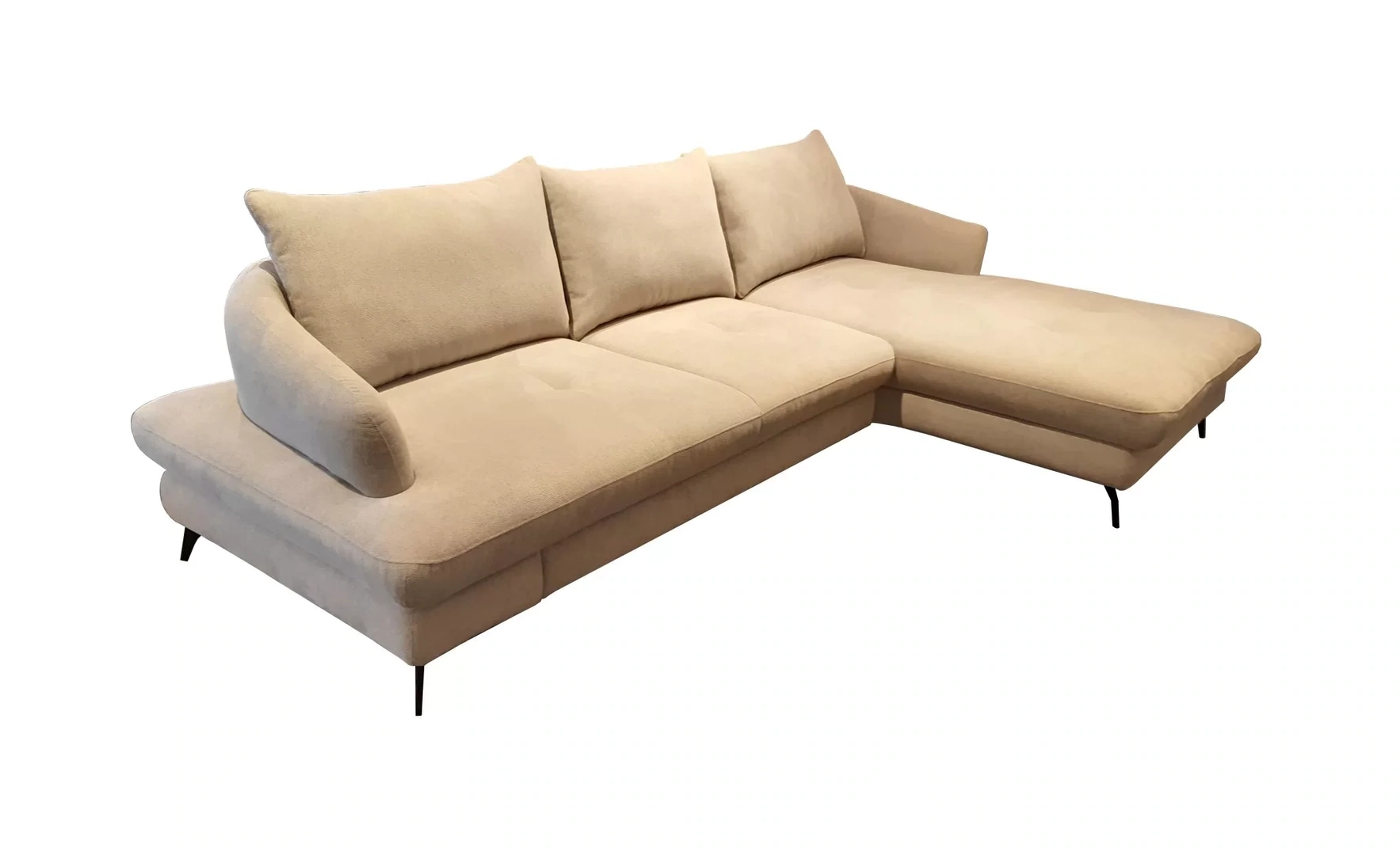 Futuro Corner Sofa Bed Right Beige - Furniture Story Online Store