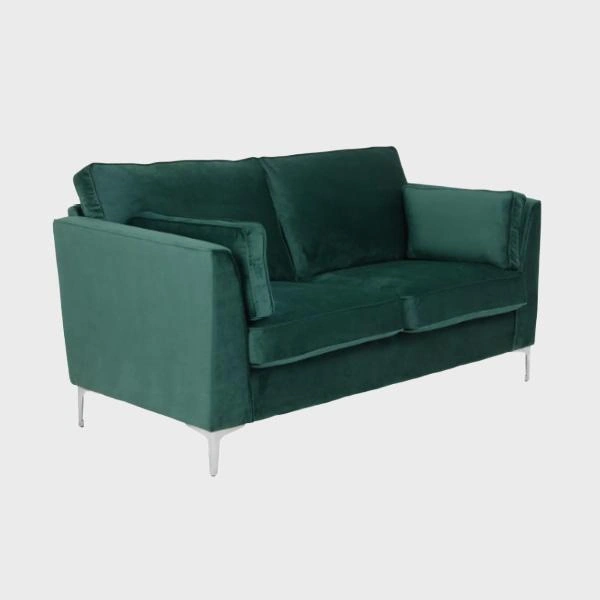 Edison 2 Seater Sofa Green Velluto 10