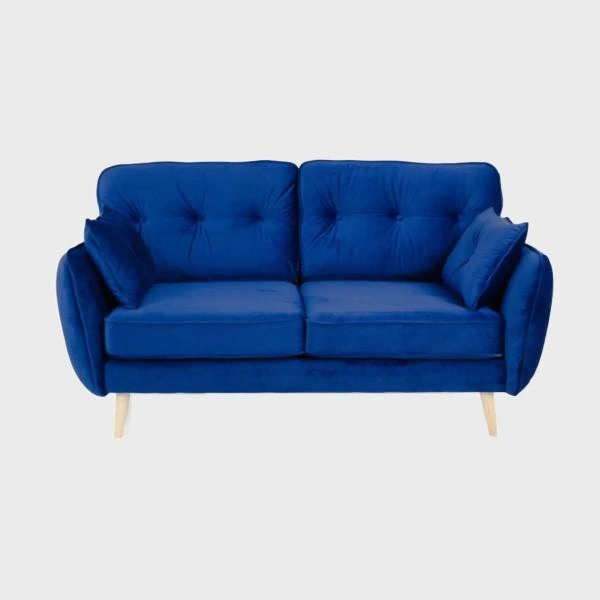Ethan 2 Seater Sofa Blue Velluto 25