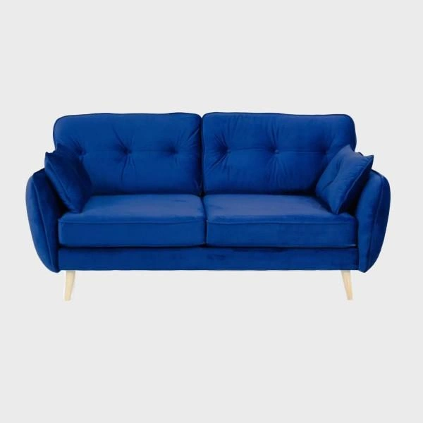 Ethan 3 Seater Sofa Blue Velluto 25