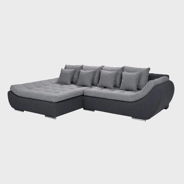 Hugo Corner Sofa Bed Left Grey / Black