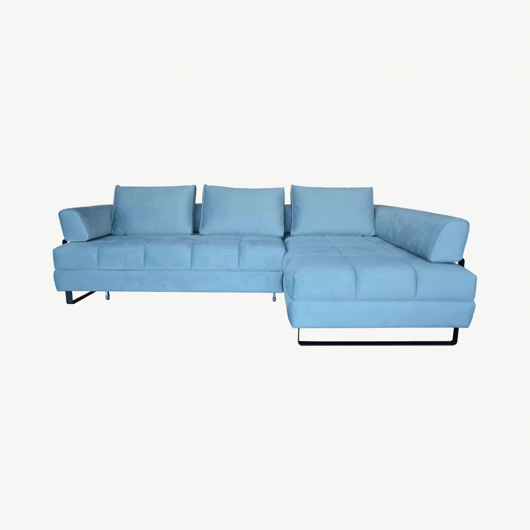 Havana Corner Sofa Bed Right Blue