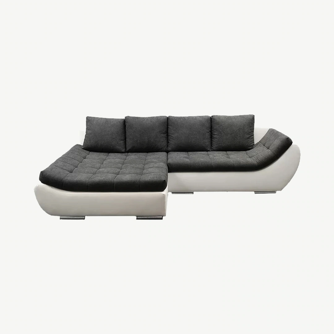 Hugo Corner Sofa Bed Left Black / Grey