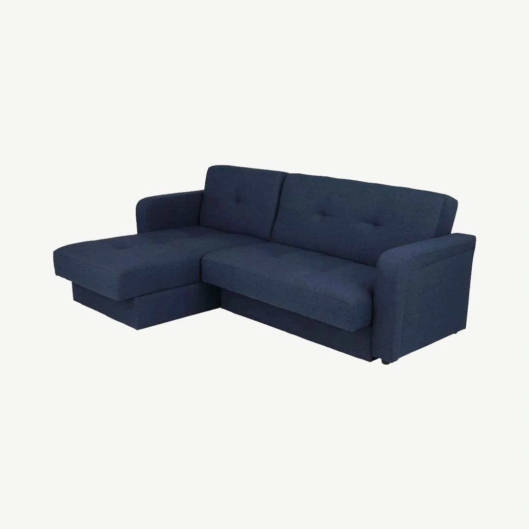Kair Corner Sofa Bed Left Dark Blue Savana 80 Universal