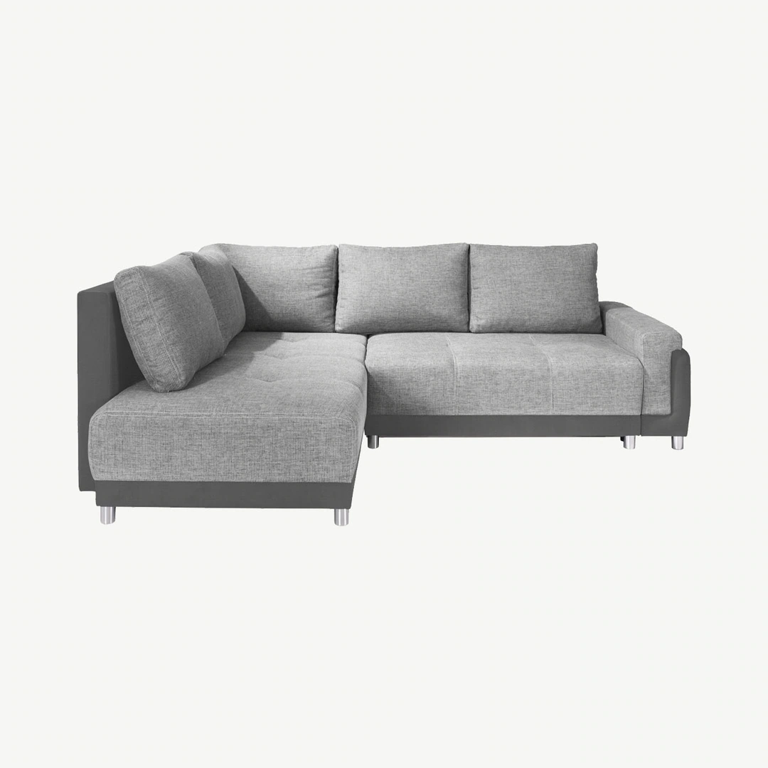 Beate Corner Sofa Bed Left Light Grey / Grey